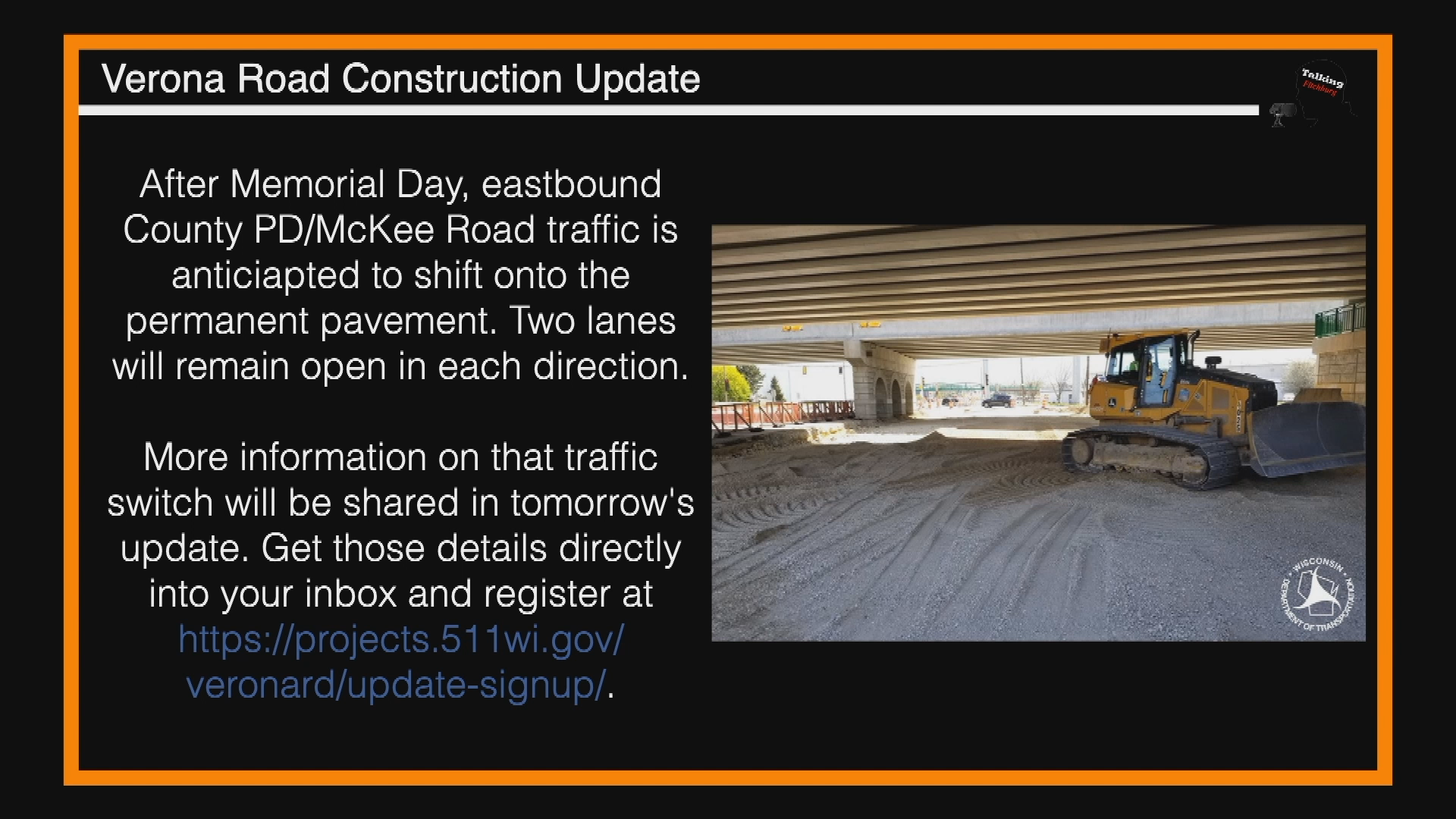 Thumbnail image for TFR Verona Rd Const Update 5-18-20