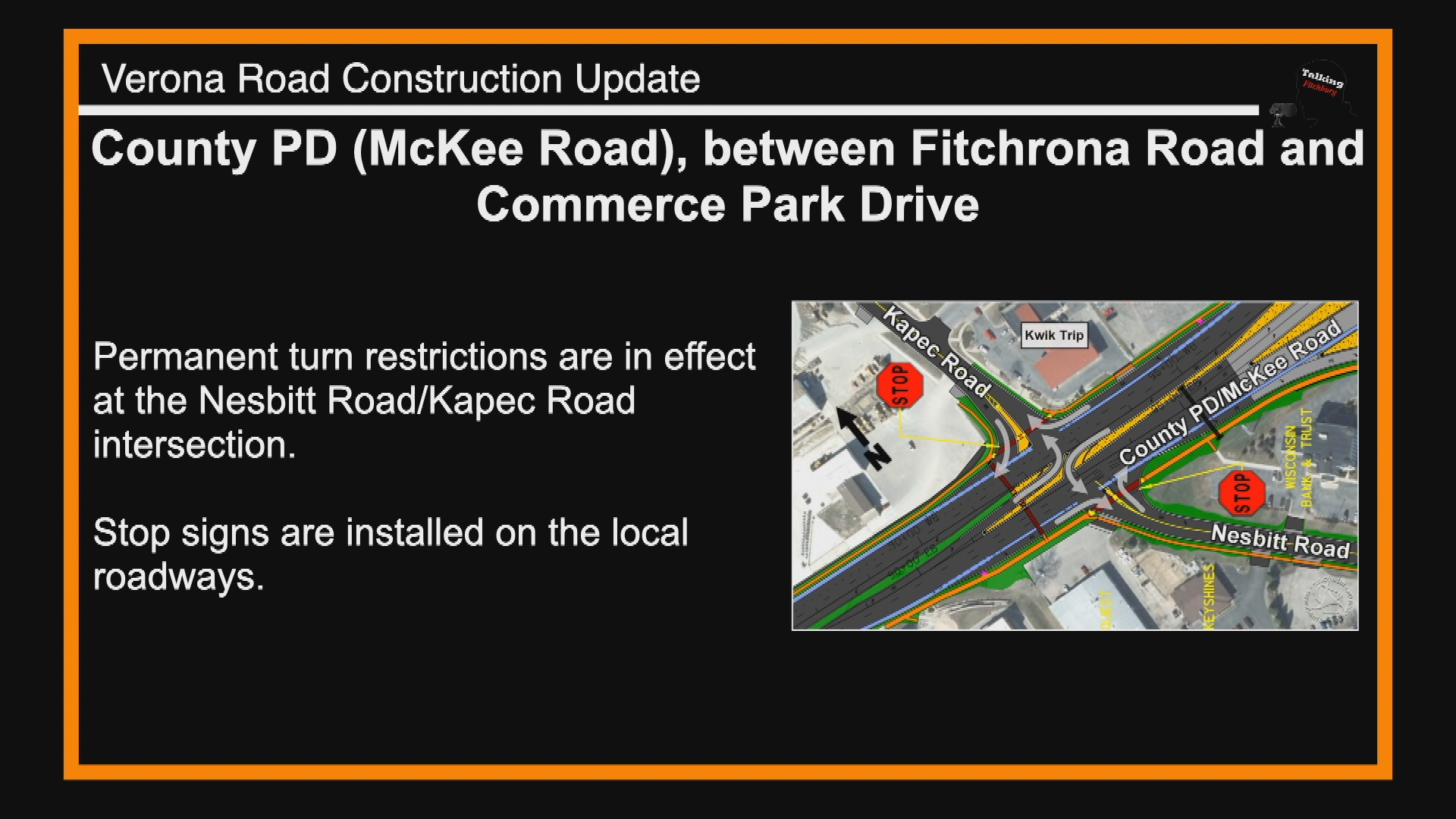 Thumbnail image for TFR Verona Rd Const Update 6-8-20