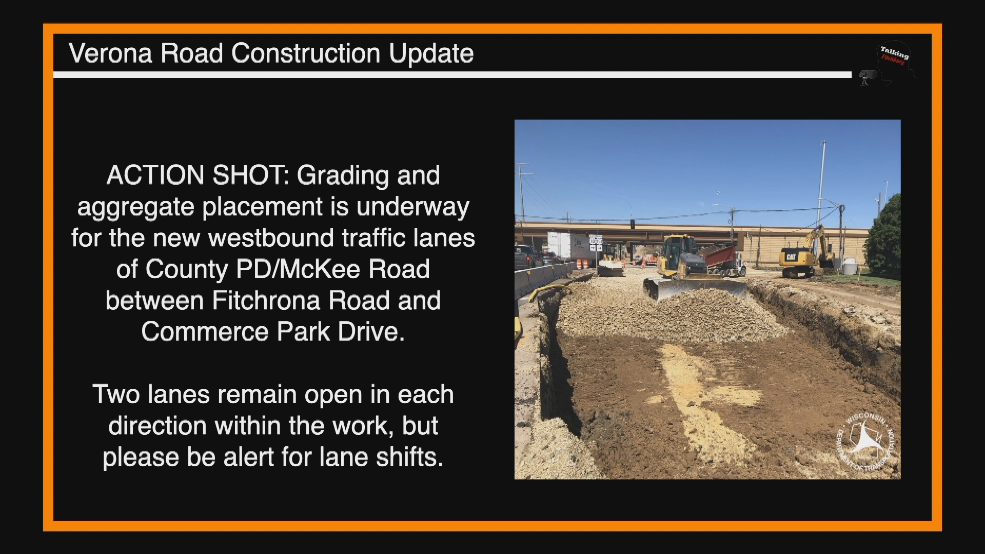 Thumbnail image for TFR Verona Rd Construction Update 7-13-20