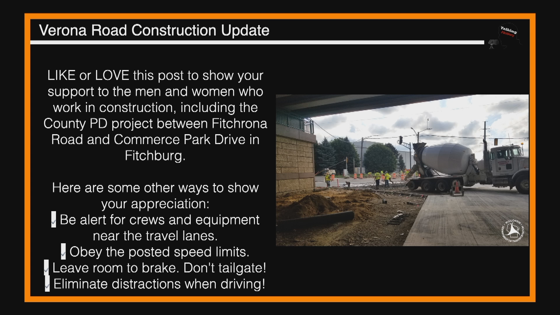 Thumbnail image for TFR Verona Rd Construction Update 8-3-20