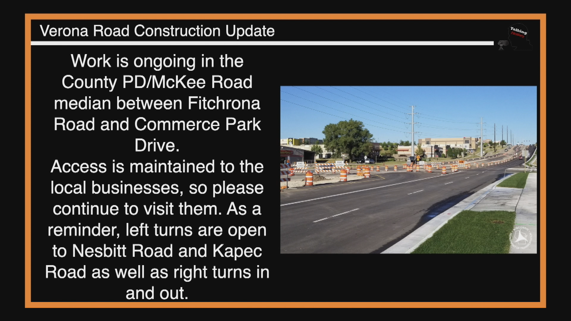 Thumbnail image for TFR Verona Rd Construction Update 8-24-20
