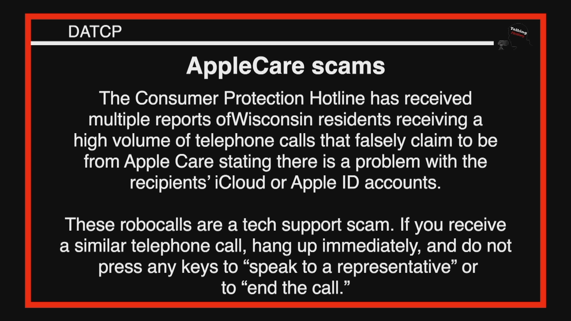 Thumbnail image for TFR DATCP AppleCare Scams 10-1-20