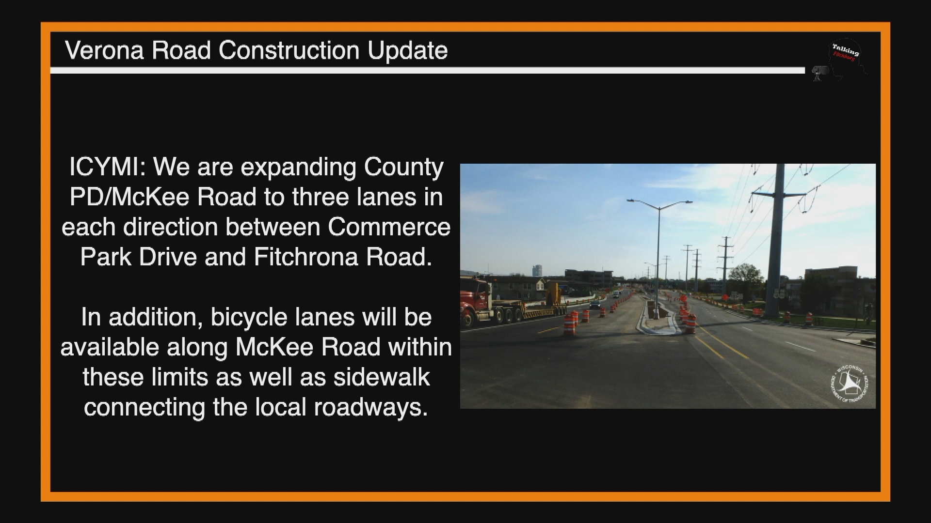 Thumbnail image for TFR Verona Rd Construction Update 10-19-20