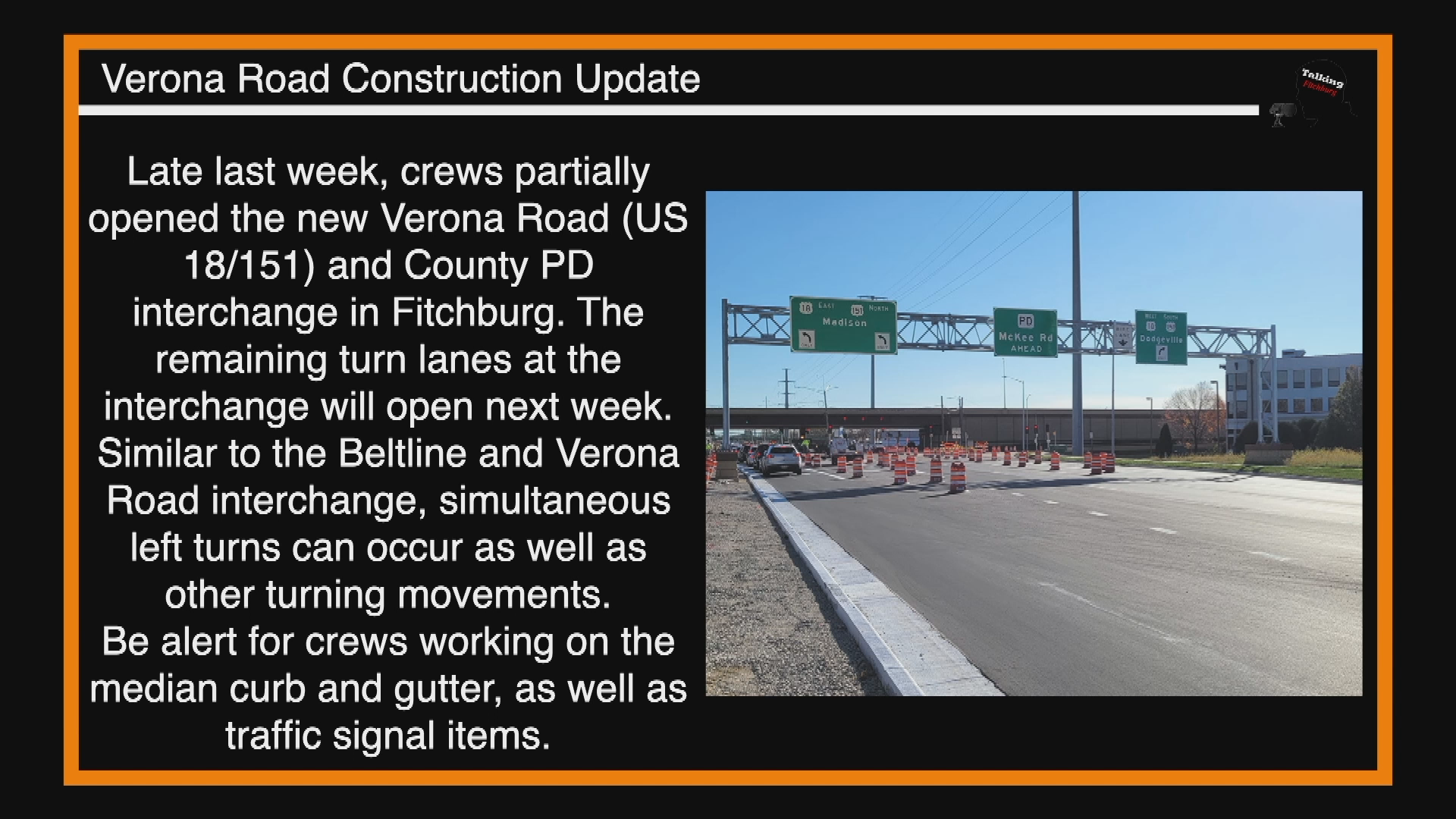 Thumbnail image for TFR Verona Rd Construction Update 10-26-20