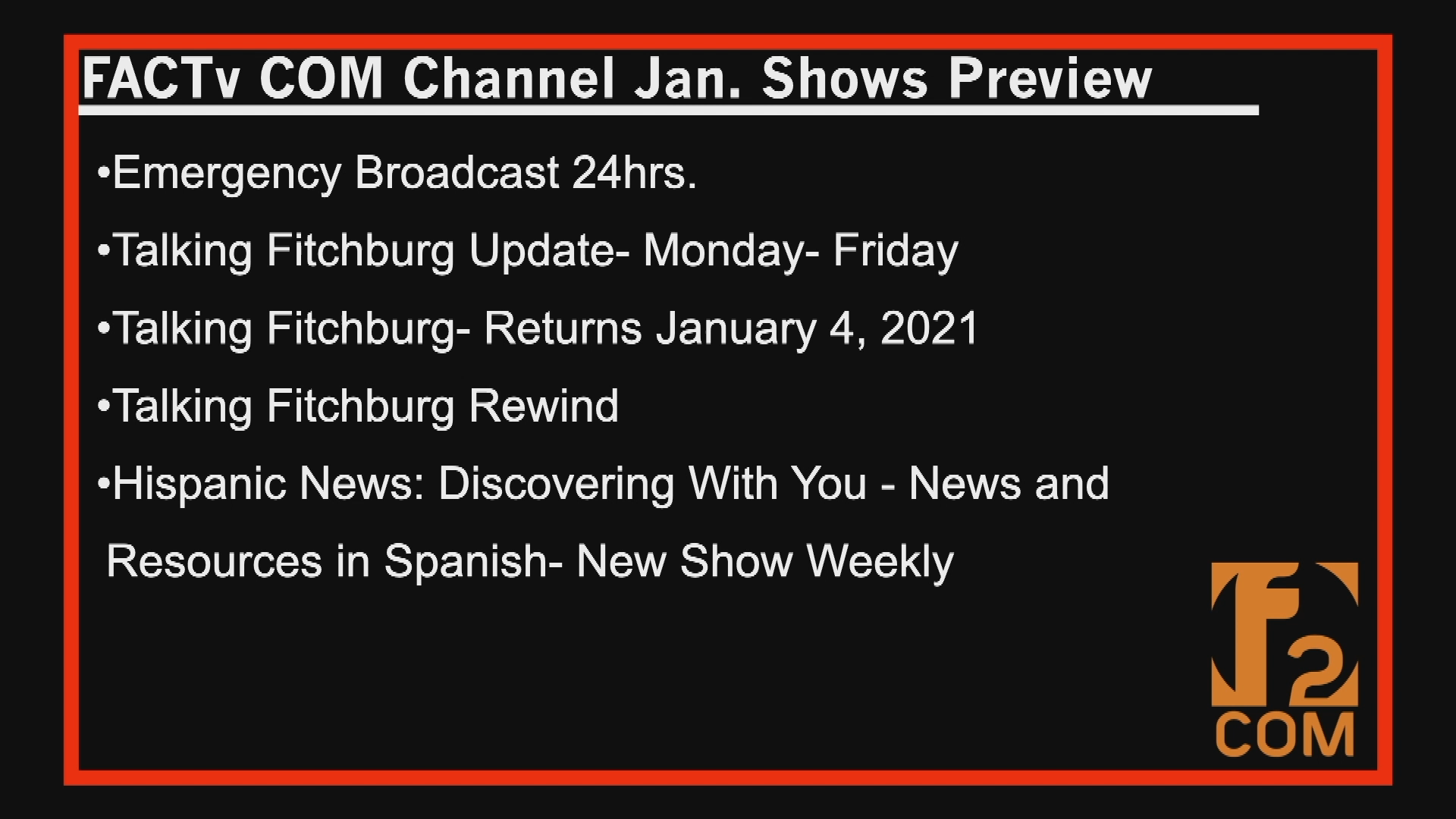 Thumbnail image for TFR FACTv Update 1-25-21