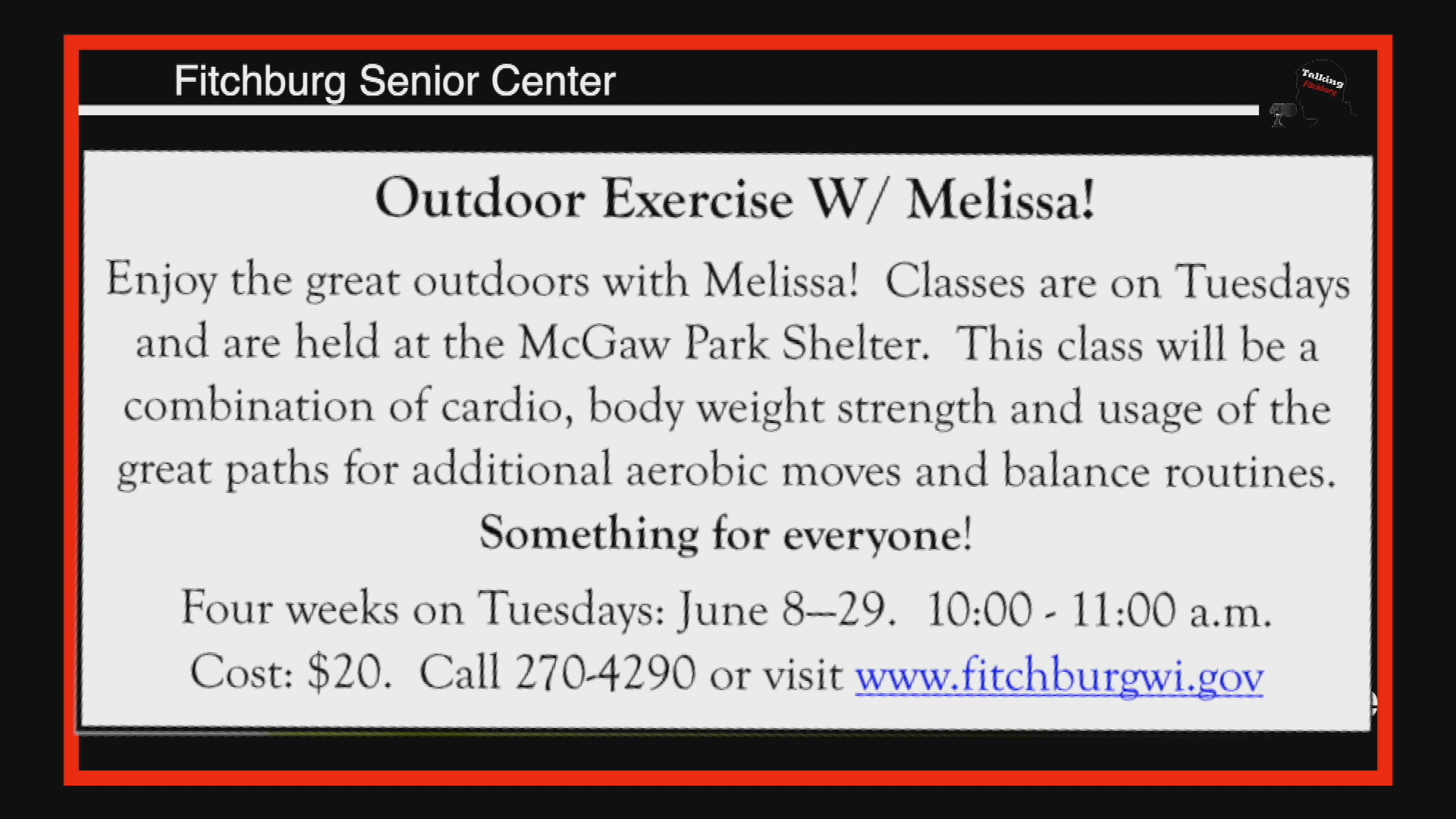 Thumbnail image for TFR Senior Center Update 6-7-21