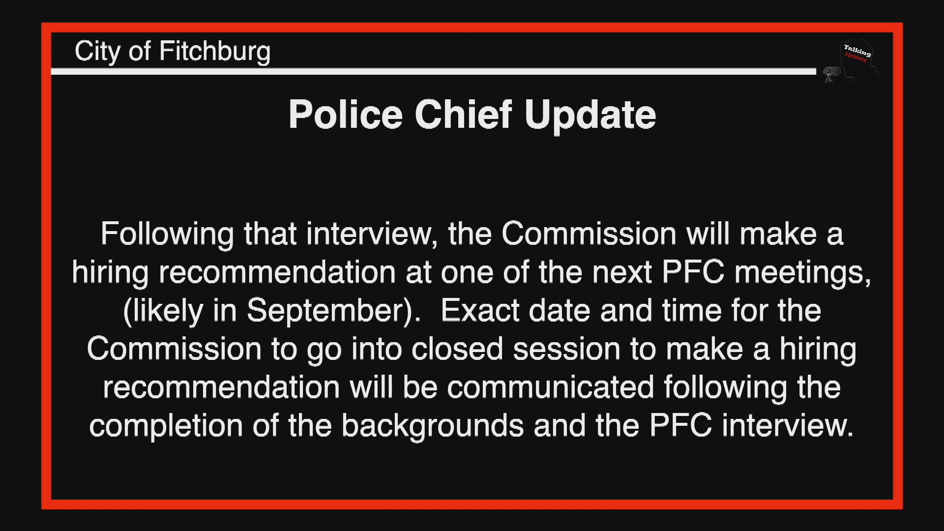 Thumbnail image for TFR Fitchburg Star Update 8-13-21