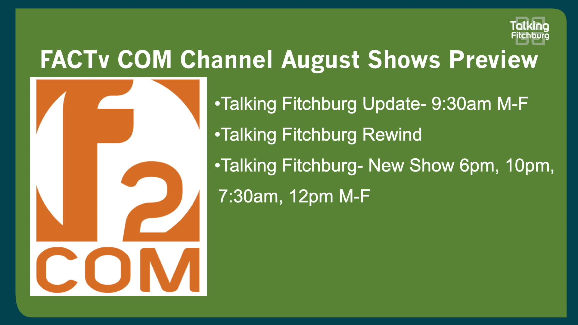 Thumbnail image for TFR FACTv Update 7-18-22