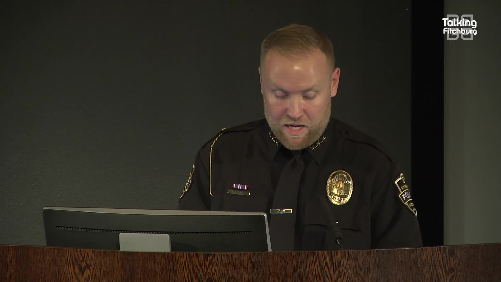 Thumbnail image for TFR Fitchburg Police Dept Recognition 11-10-22