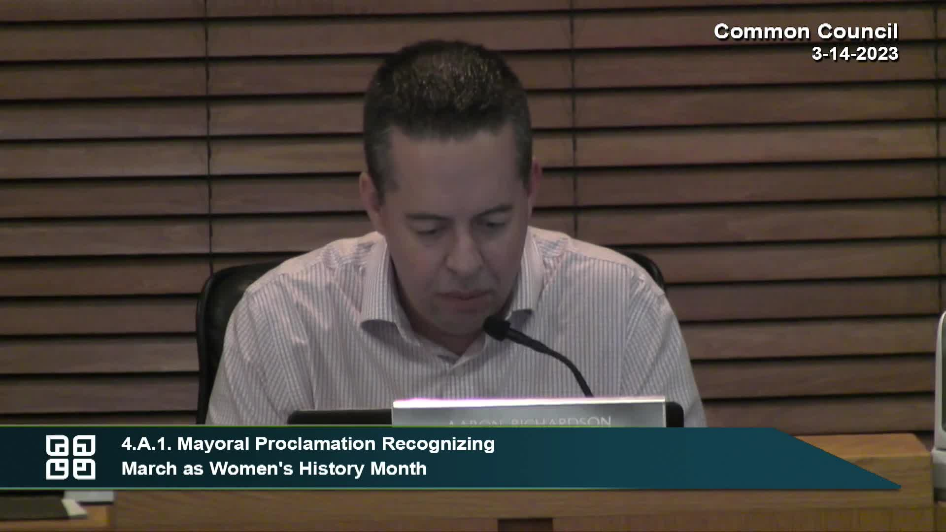 Thumbnail image for TFR: Women's History Month & Fitchburg Business Mayoral Proclamations 3-15-23