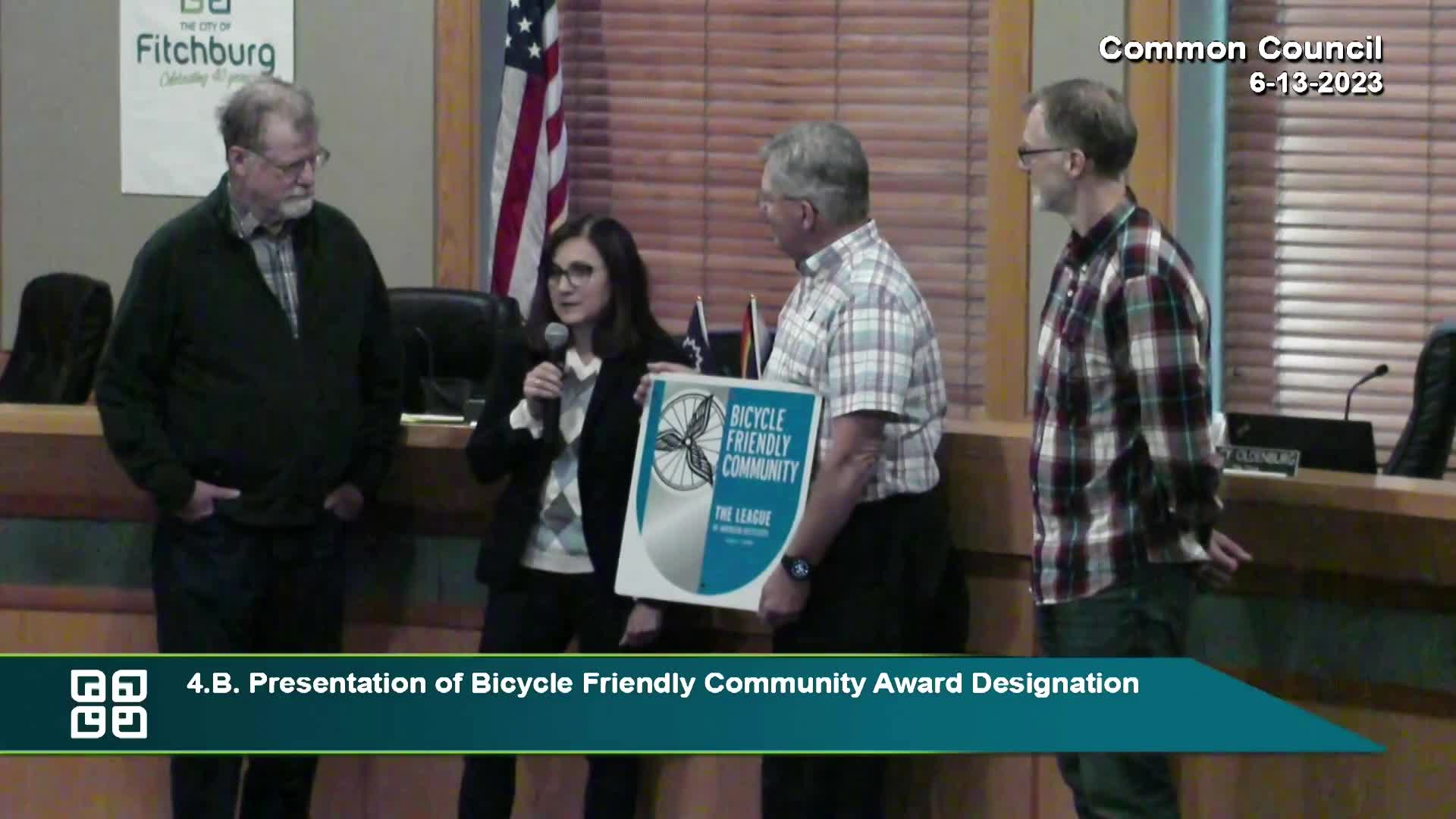 Thumbnail image for TFR: Fitchburg Bicycle Friendly Community Award 6-13-23