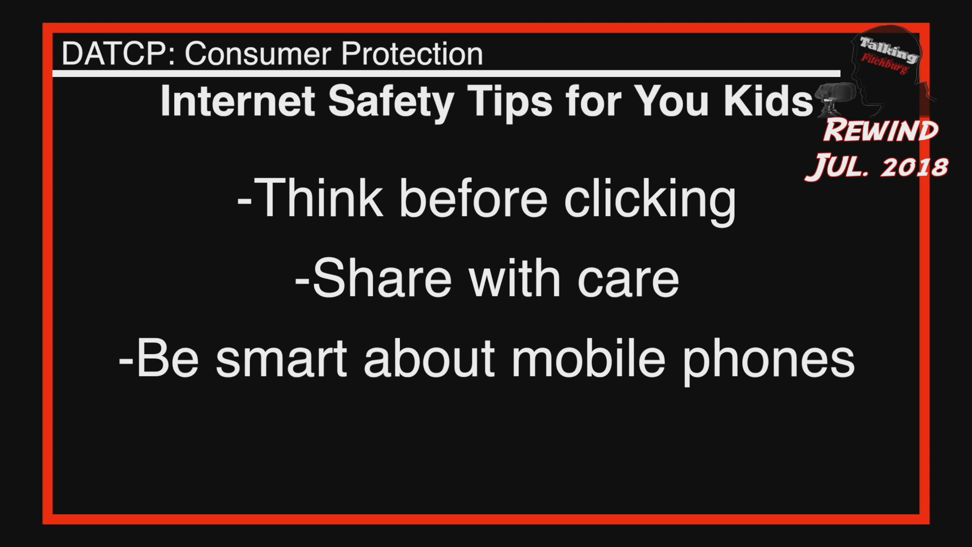Thumbnail image for Talking Fitchburg Rewind - DATCP Internet Safety